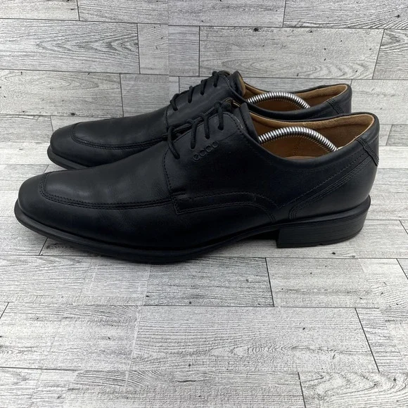 Ecco Cairo Black Oxford Apron Toe Lace Up Dress Shoes Men Size 12 - Picture 5 of 10